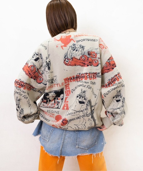 【R氏専用】　トレーナー M2575 ENJOY プリント ZIPトレーナー（スウェット）｜RNA（アール