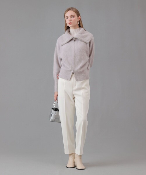 ANAYI(アナイ)の「フラッフィジップアップカーディガン(カーディガン/ボレロ・レディース・グレイッシュベージュ/オフホワイト・38)」の12枚目の写真