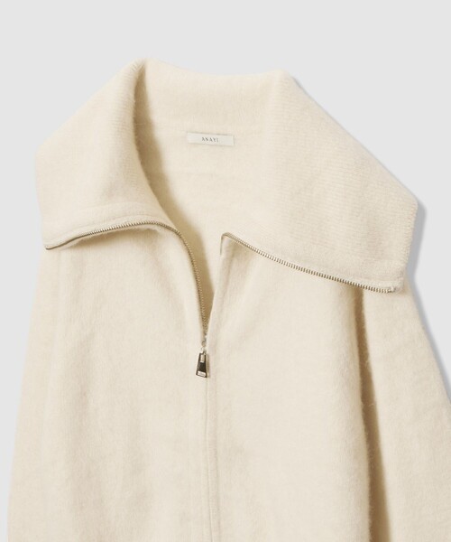 ANAYI(アナイ)の「フラッフィジップアップカーディガン(カーディガン/ボレロ・レディース・グレイッシュベージュ/オフホワイト・38)」の16枚目の写真