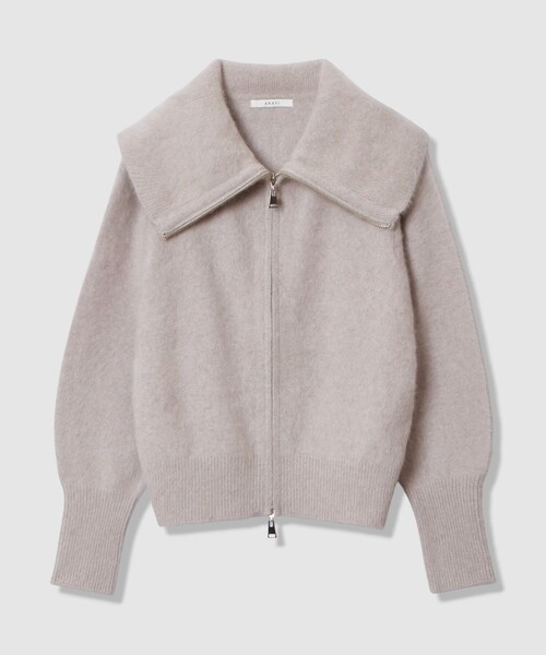 ANAYI(アナイ)の「フラッフィジップアップカーディガン(カーディガン/ボレロ・レディース・グレイッシュベージュ/オフホワイト・38)」の20枚目の写真