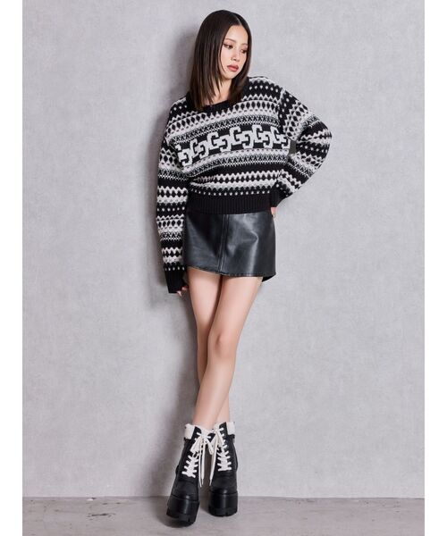 GYDA（ジェイダ）の「TANK SOLES BOAショートブーツ（ブーツ・レディース・ベージュ/ブラック・SMALL/MEDIUM/LARGE）」の17枚目の写真