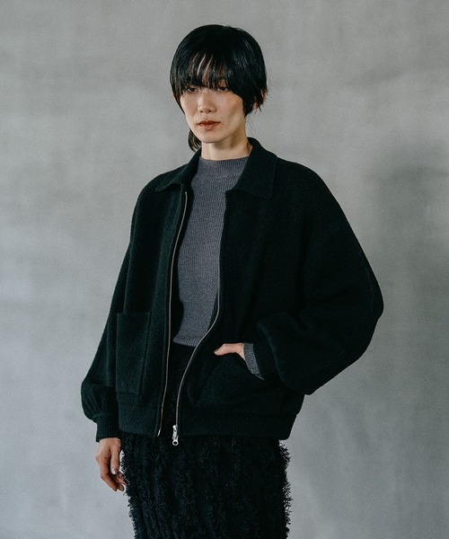 LEPSIM（レプシィム）の「WZIPニットブルゾン　598451（ブルゾン・レディース・ブラウン/ブラック・FREE）」の18枚目の写真