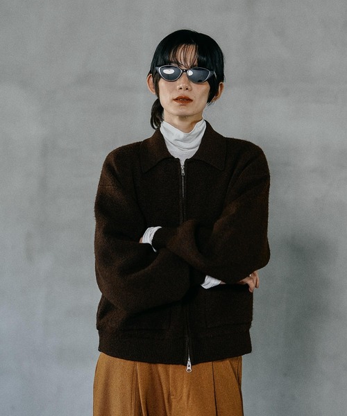 LEPSIM（レプシィム）の「WZIPニットブルゾン　598451（ブルゾン・レディース・ブラウン/ブラック・FREE）」の13枚目の写真