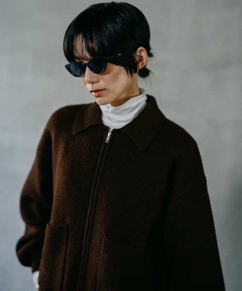 LEPSIM（レプシィム）の「WZIPニットブルゾン　598451（ブルゾン・レディース・ブラウン/ブラック・FREE）」の14枚目の写真