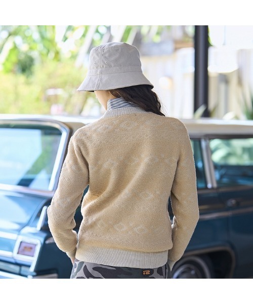 ROSASEN（ロサーセン）の「【Rosasen/GOLF】オルテガ柄ジャカードニット（ニット/セーター・レディース・ベージュ/ライトグレー/サックスブルー・L/M）」の9枚目の写真