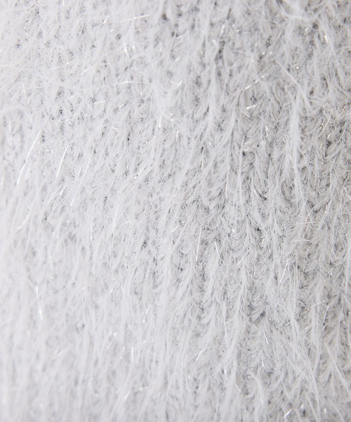 one after another NICE CLAUP（ワンアフターアナザーナイスクラップ）の「肩あきビジューニットミニワンピース（ワンピース・レディース・オフホワイト/グレー/ブラック/レッド/ピンクベージュ/チャコールグレー・FREE）」の11枚目の写真