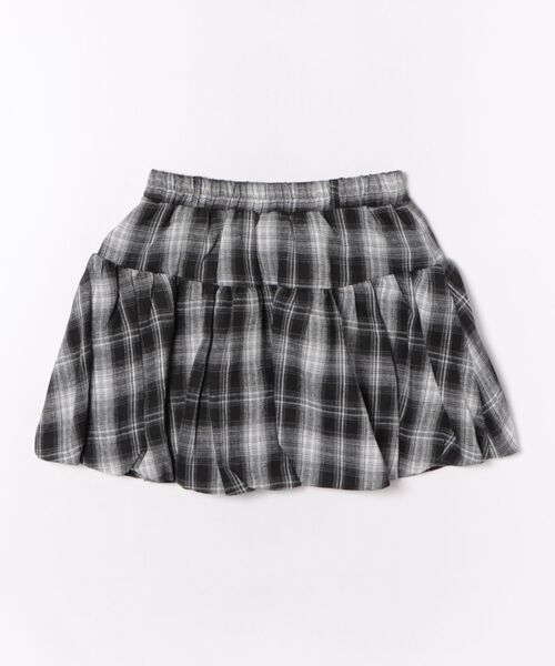 【Y2K】WONDERWEN フラワーバルーンシルエットチェックスカート セール】《チェック×バルーンシルエット》レディース ミニスカート