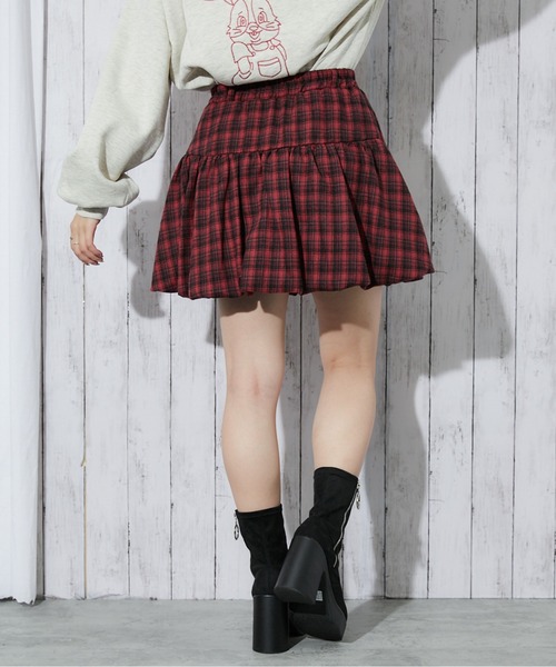 セール】《チェック×バルーンシルエット》レディース ミニスカート