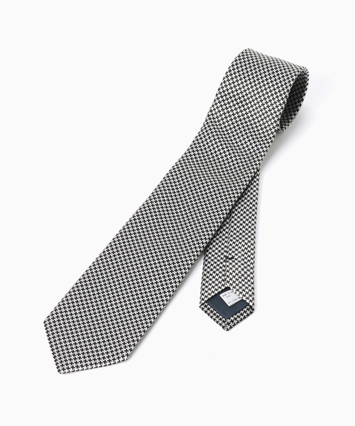 EDIFICE(エディフィス)の「AX ハウンドトゥースタイ(ネクタイ・メンズ・チャコールグレー・FREE)」の2枚目の写真