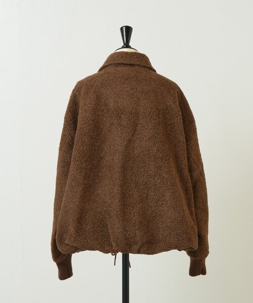 BEARDSLEY（ビアズリー）の「《UMARMUNG》ウールブレンドブルゾン（ブルゾン・レディース・アイボリー/ブラウン・MEDIUM）」の4枚目の写真