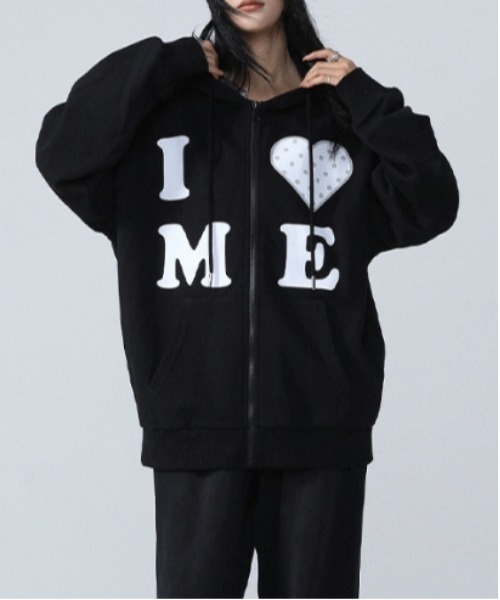 gossip！ロサンゼルス（ゴシップロサンゼルス）の「【秋冬新作】   ドット フード スウェット パーカー Y2K（パーカー・レディース・ブラック・FREE）」の4枚目の写真