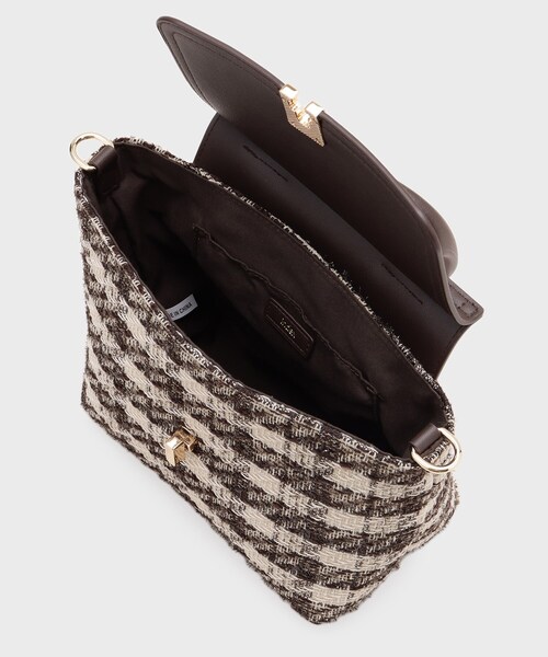 index（インデックス）の「【2WAY】ラメツイードチェックコンビミドルハンドバッグ（ハンドバッグ・レディース・ブラック系3/ダークブラウン系3・00）」の12枚目の写真