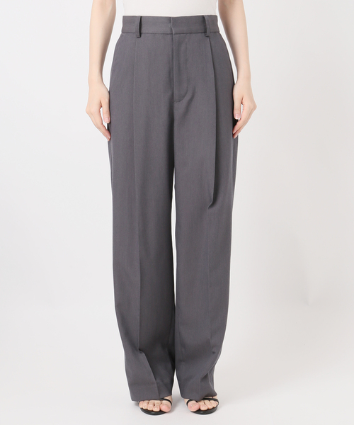 B.C STOCK（ベーセーストック）の「手洗い可 / 吸湿発熱 / ウースティッドウールライクトラウザー（スラックス・レディース・チャコールグレー/ベージュ・SMALL/MEDIUM）」の14枚目の写真