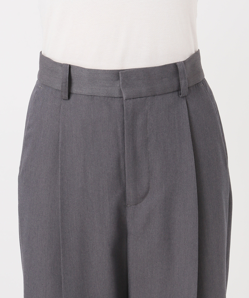 B.C STOCK（ベーセーストック）の「手洗い可 / 吸湿発熱 / ウースティッドウールライクトラウザー（スラックス・レディース・チャコールグレー/ベージュ・SMALL/MEDIUM）」の18枚目の写真