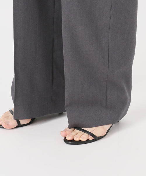 B.C STOCK（ベーセーストック）の「手洗い可 / 吸湿発熱 / ウースティッドウールライクトラウザー（スラックス・レディース・チャコールグレー/ベージュ・SMALL/MEDIUM）」の21枚目の写真