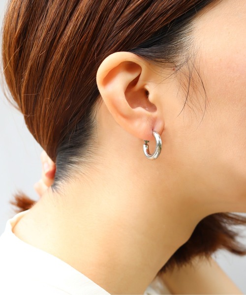 ieLS(イエルズ)の「金属アレルギー対応「ieLS」ステンレス フープピアス(ピアス(両耳用)・メンズ・シルバー/ゴールド・ONE SIZE)」の1枚目の写真