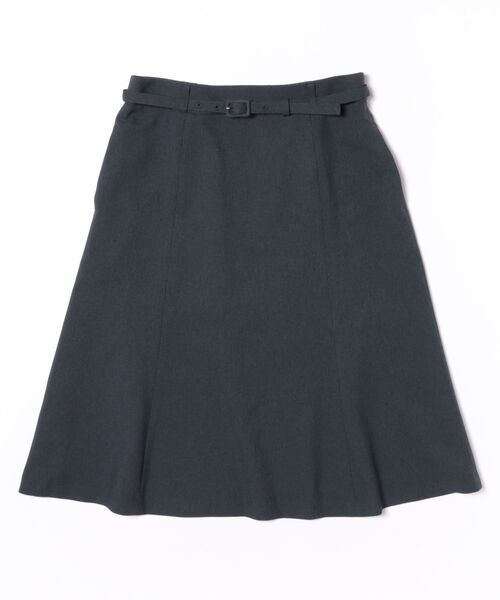 m.f.editorial（エムエフエディトリアル）の「【ストレッチ ウォッシャブル】m.f.エディトリアルレディース ウール調フレアースカート(セットアップ可能)（スーツスカート・レディース・ネイビー・S/MEDIUM/X-LARGE/LARGE）」の3枚目の写真