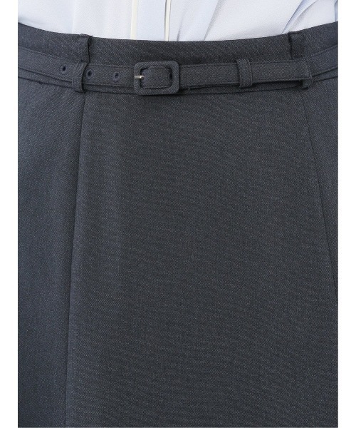 m.f.editorial（エムエフエディトリアル）の「【ストレッチ ウォッシャブル】m.f.エディトリアルレディース ウール調フレアースカート(セットアップ可能)（スーツスカート・レディース・ネイビー・S/MEDIUM/X-LARGE/LARGE）」の7枚目の写真