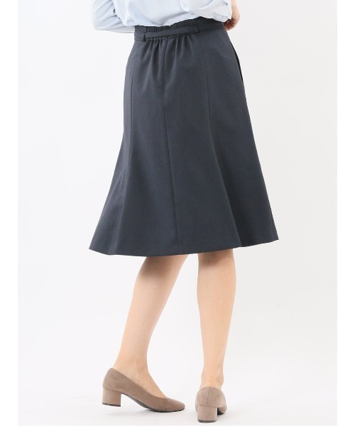 m.f.editorial（エムエフエディトリアル）の「【ストレッチ ウォッシャブル】m.f.エディトリアルレディース ウール調フレアースカート(セットアップ可能)（スーツスカート・レディース・ネイビー・S/MEDIUM/X-LARGE/LARGE）」の10枚目の写真