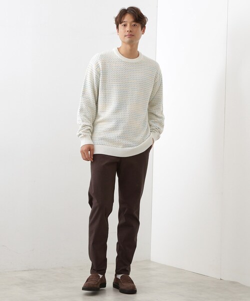 THE SHOP TK （ザ ショップ ティーケー ）の「バーズアイグラデーションニット 洗濯機OK／ユニセックスでおすすめ！（ニット/セーター・メンズ・ネイビー系/ホワイト系3/ブラック系・04/03/02）」の15枚目の写真