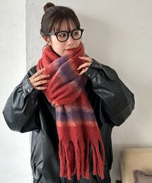 太フリンジボーダーストール