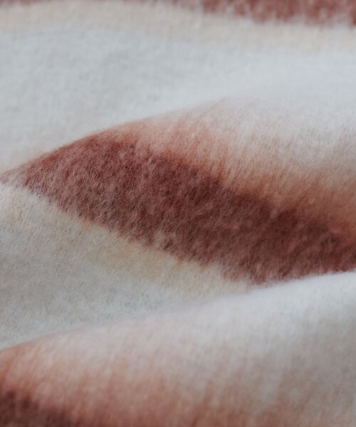 DISCOAT（ディスコート）の「太フリンジボーダーストール（ストール/ショール・レディース・アイボリー/ブルー/グリーン/オレンジ・FREE）」の14枚目の写真