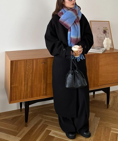 DISCOAT（ディスコート）の「太フリンジボーダーストール（ストール/ショール・レディース・アイボリー/ブルー/グリーン/オレンジ・FREE）」の20枚目の写真