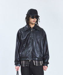 STANDARDERROR（スタンダードエラー）の「87-STAN149 ヘビープラケットレザージャケット ブラック（その他アウター）」