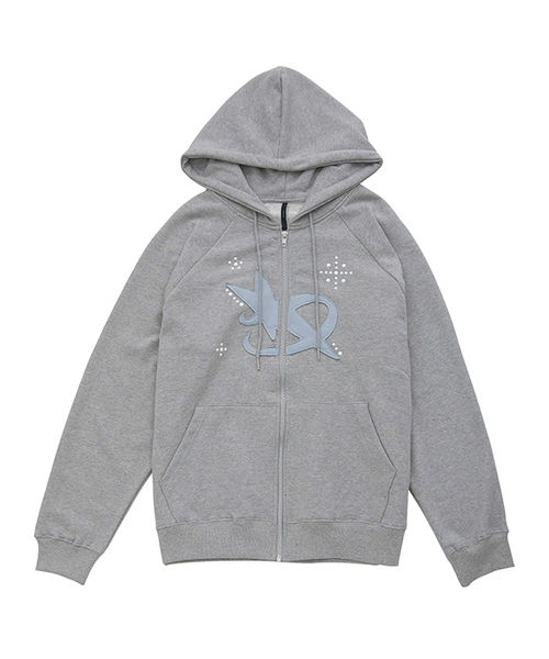 セール】Milky Way Zip Hoodie (FL-194_Gray)（パーカー）｜FLAREUP