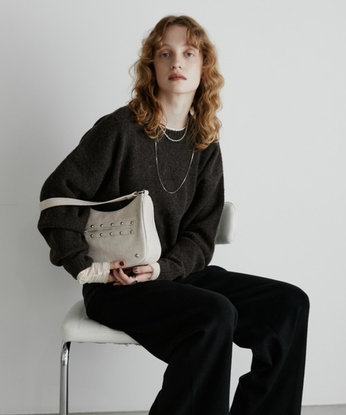 Aunt Marie's(アントマリーズ)の「スタッズ2WAYショルダーバッグ(ショルダーバッグ・レディース・ブラウン/アイボリー/ブラック・FREE)」の13枚目の写真