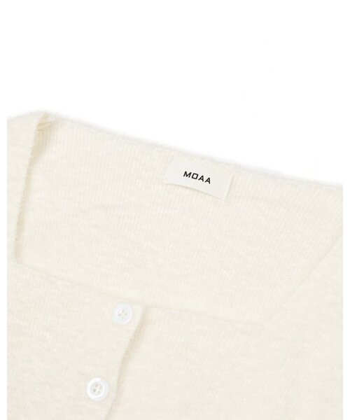 MOAA(モア)の「スクエアネッククロップカーディガン (ホワイト)(カーディガン/ボレロ・レディース・その他・SMALL/MEDIUM)」の4枚目の写真