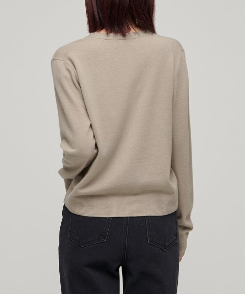 MUSINSA STANDARD WOMAN（ムシンサスタンダードウーマン）の「ウィメンズラムウールカーディガン[ベージュ]（カーディガン/ボレロ・レディース・その他・SMALL/X-SMALL）」の2枚目の写真