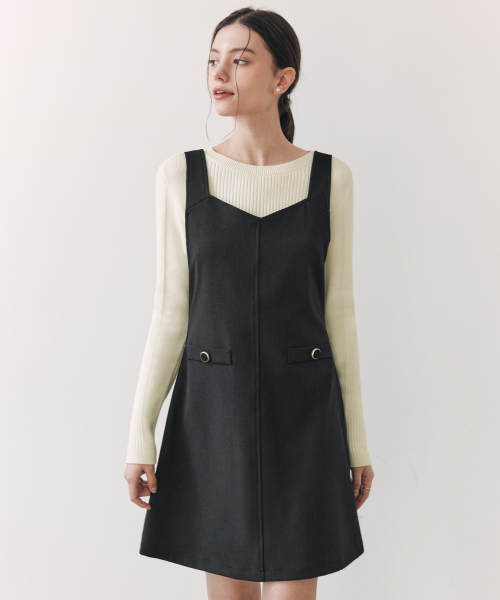 ZEROSTREET(ゼロストリート)の「ハートネックミニワンピース / ダークネイビー(ワンピース・レディース・ダークネイビー・SMALL/MEDIUM)」の2枚目の写真