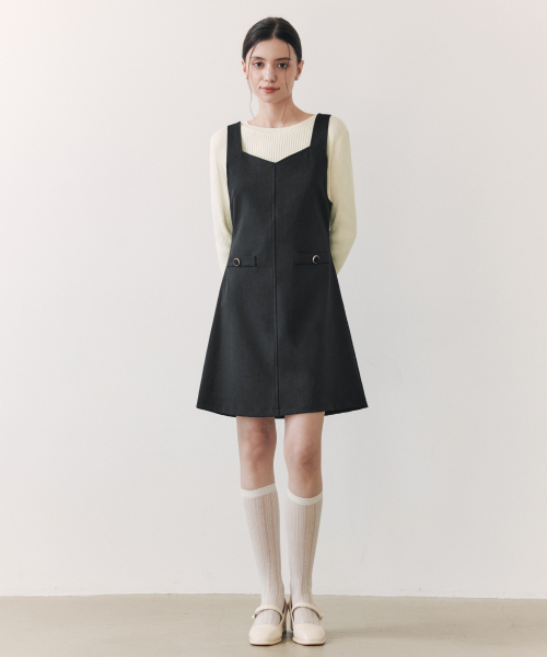 ZEROSTREET(ゼロストリート)の「ハートネックミニワンピース / ダークネイビー(ワンピース・レディース・ダークネイビー・SMALL/MEDIUM)」の3枚目の写真