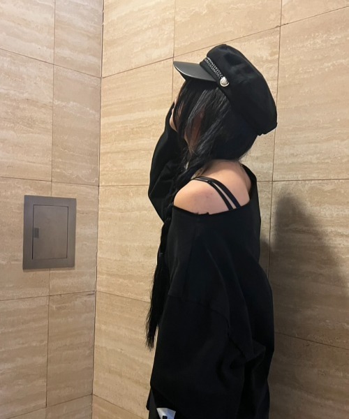 Vini（ヴィニ）の「マリンキャスケット（キャスケット・レディース・ブラック・ONESIZE）」の4枚目の写真