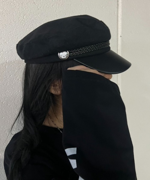 Vini（ヴィニ）の「マリンキャスケット（キャスケット・レディース・ブラック・ONESIZE）」の3枚目の写真
