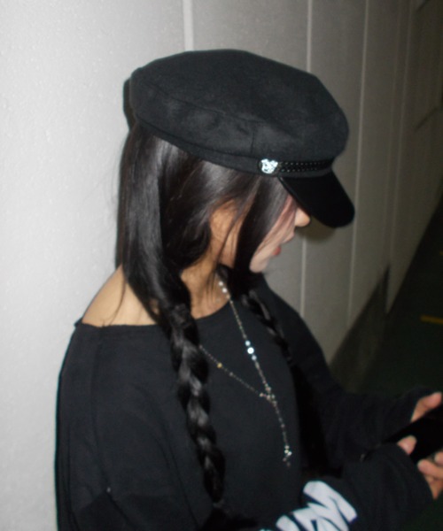 Vini（ヴィニ）の「マリンキャスケット（キャスケット・レディース・ブラック・ONESIZE）」の6枚目の写真