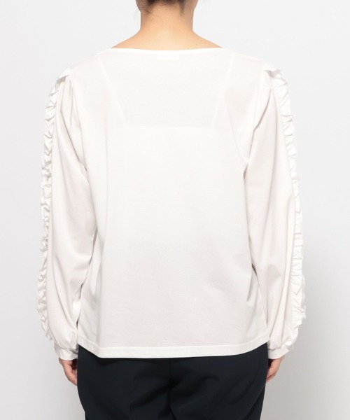 LEPSIM（レプシィム）の「【入卒式／セレモニー】カット袖フリルプルオーバー　601004（Tシャツ/カットソー・レディース・オフホワイト/ブラック・FREE）」の5枚目の写真