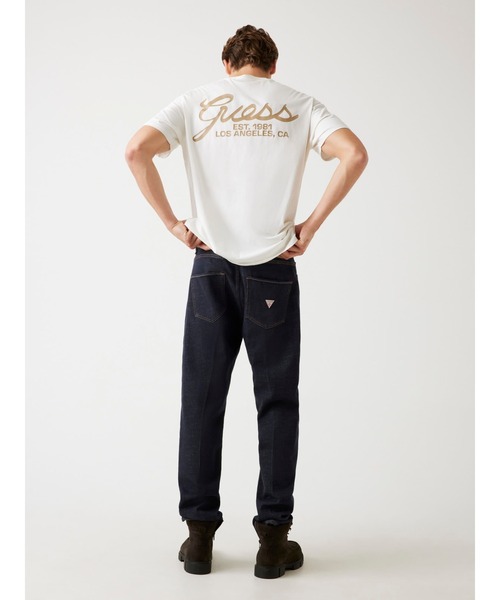 Guess（ゲス）の「Short Sleeves Bsc Script Logo Tee Tシャツ（Tシャツ/カットソー・メンズ・ネイビー/ブルー/ブラック/ホワイト・MEDIUM/LARGE/X-LARGE/SMALL）」の9枚目の写真