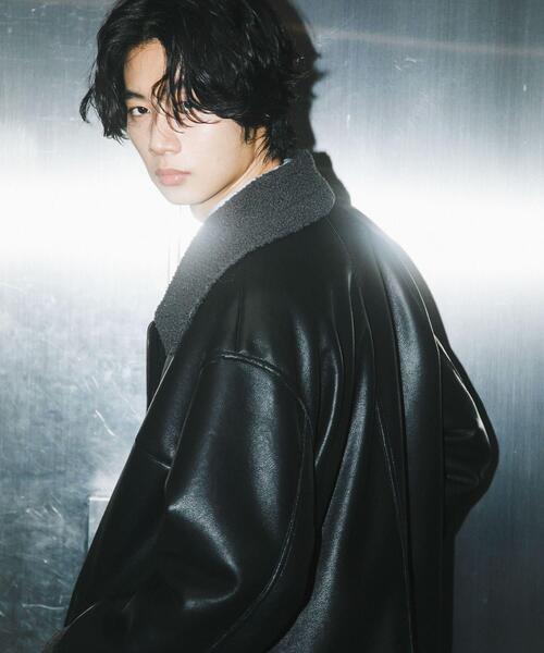 SENSE OF PLACE by URBAN RESEARCH（センスオブプレイスバイアーバンリサーチ）の「アソートボアブルゾン（ブルゾン・メンズ・ブラック/ブラック系その他/グレー・LARGE/MEDIUM）」の6枚目の写真