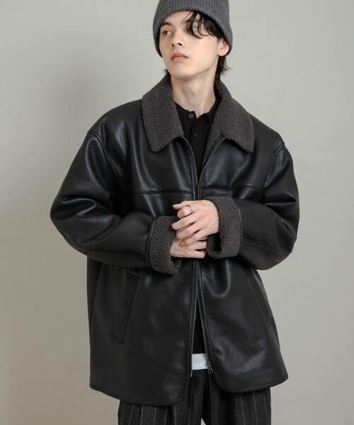 SENSE OF PLACE by URBAN RESEARCH(センスオブプレイスバイアーバンリサーチ)の「アソートボアブルゾン(ブルゾン・メンズ・ブラック/ブラック系その他/グレー・LARGE/MEDIUM)」の6枚目の写真