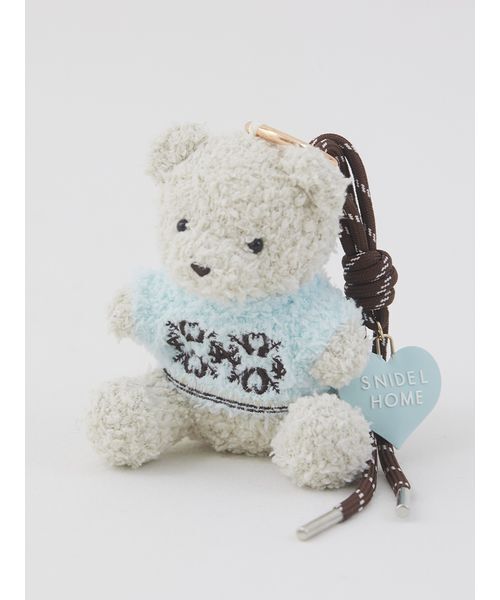 新品　スナイデルホーム　ニットクマチャーム　BLU セール】ニットクマチャーム（キーケース/キーアクセサリー）｜SNIDEL