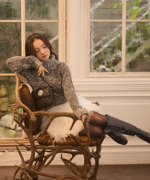 Seemi. byNICECLAUP（ シーミーバイナイスクラップ）の「【Seemi.】チュールミニスカート（スカート・レディース・ベージュ/オフホワイト・FREE）」の14枚目の写真