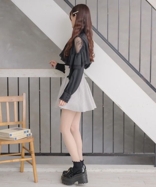couture BY ROJITA(クチュールバイロジータ)の「レースアップツイードプリーツスカート(スカート・レディース・グレー/ブラック/その他・FREE)」の22枚目の写真