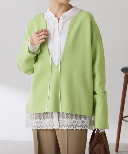 COLLAGE GALLARDAGALANTE（コラージュガリャルダガランテ）の「レース切替シャツ（シャツ/ブラウス・レディース・オフホワイト/ブラック・FREE）」の12枚目の写真