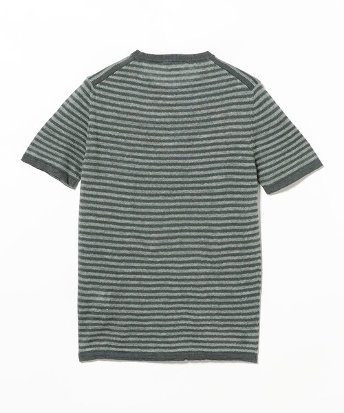 BRILLA per il gusto(ブリッラペルイルグースト)の「ROBERTO COLLINA / リネンコットン ボーダー カットソー(Tシャツ/カットソー・メンズ・グリーン系その他4・48 8R)」の4枚目の写真