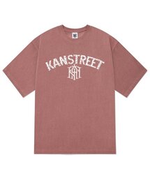 KTPP0174 レタリングオールドカンピグメント半袖Tシャツ - ピンク