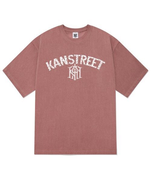 KAN6312(カン6312)の「KTPP0174 レタリングオールドカンピグメント半袖Tシャツ - ピンク(Tシャツ/カットソー・メンズ・その他・X-LARGE/MEDIUM/LARGE)」の1枚目の写真