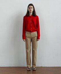 STEP AROUND（ステップアラウンド）の「Front line detail straight cotton pants [BEIGE]（その他パンツ）」