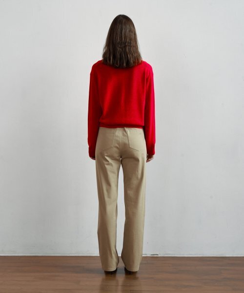 STEP AROUND（ステップアラウンド）の「Front line detail straight cotton pant [BEIGE]（その他パンツ・レディース・その他・MEDIUM/SMALL）」の3枚目の写真